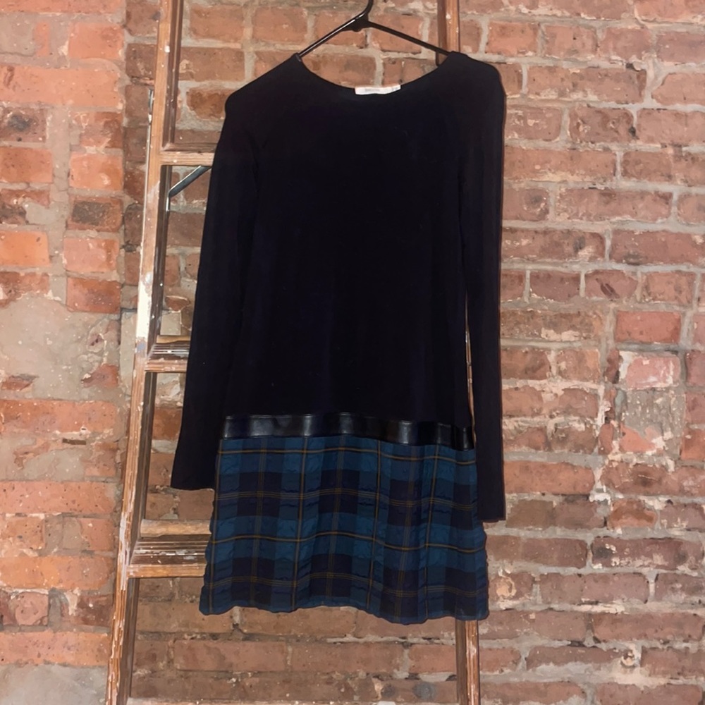 Bailey 44 // Black Dress w/ Plaid Detail - Picture 2 of 5